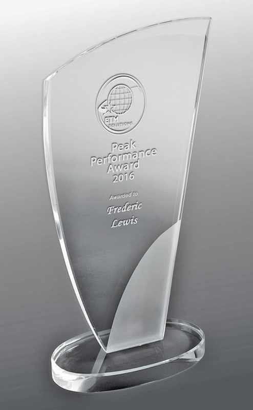 Designer Sandblasted Glass - Wedge