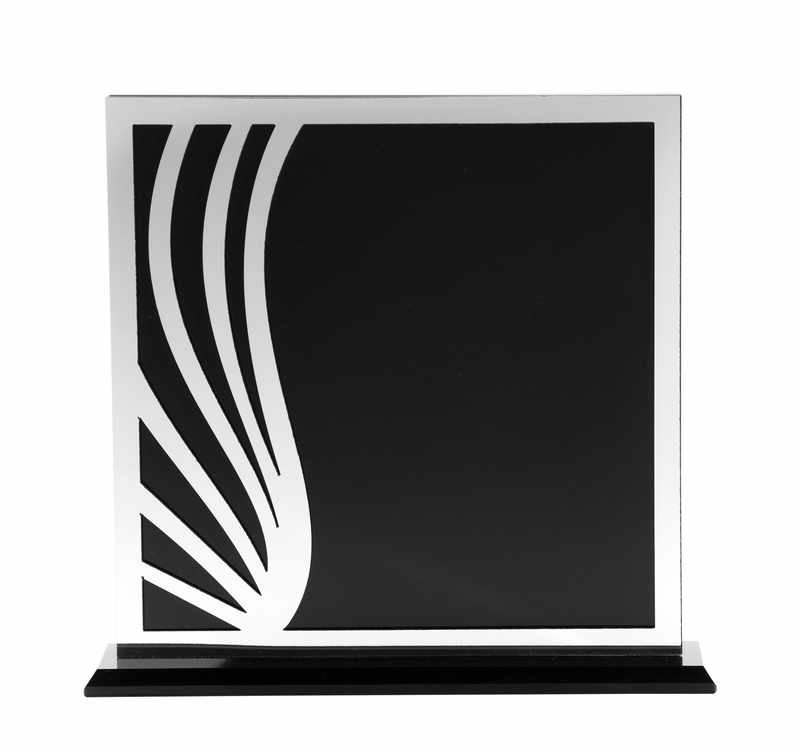 Black Laser Glass with Acrylic