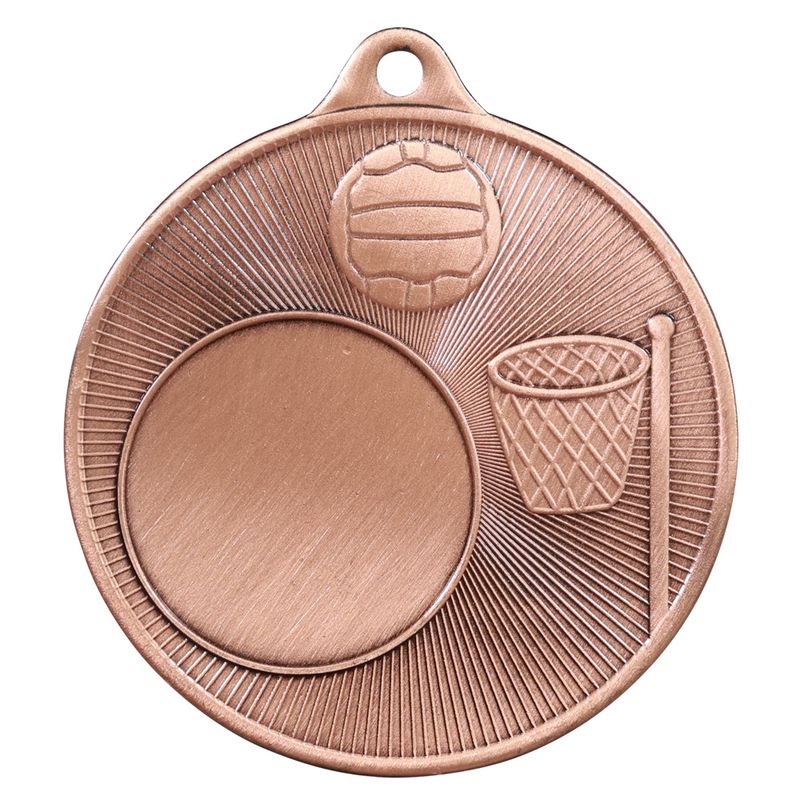Netball 50mm Bronze Medal 50mm