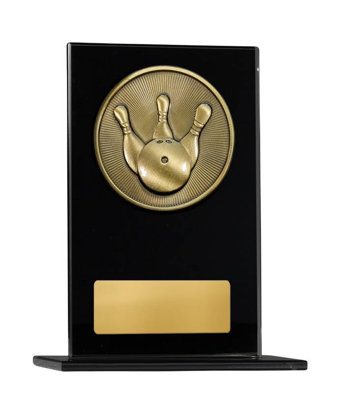 Ten Pin Bowling Glass Trophy 180mm