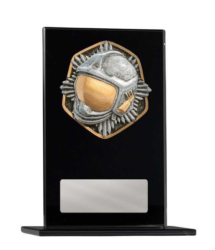 Fire Fighting Glass Trophy 200mm