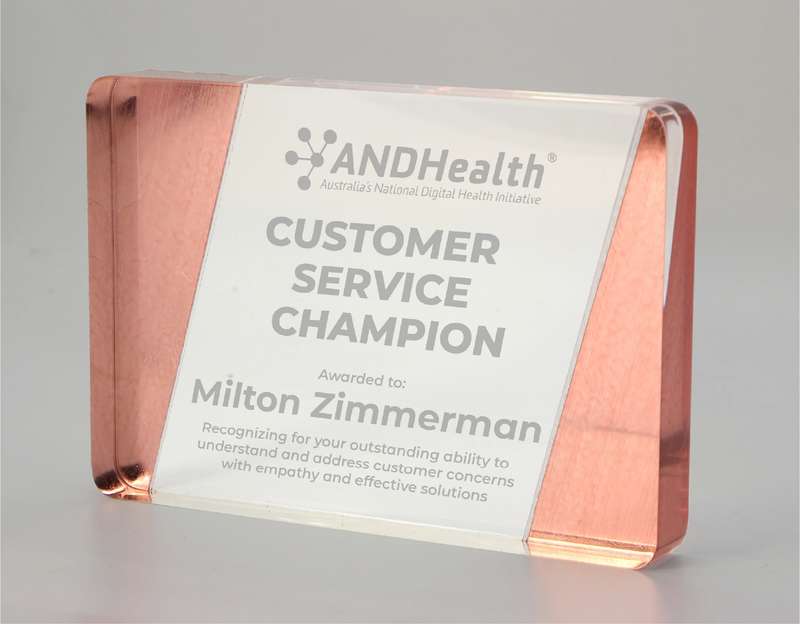 Acrylic Award Pink Angle