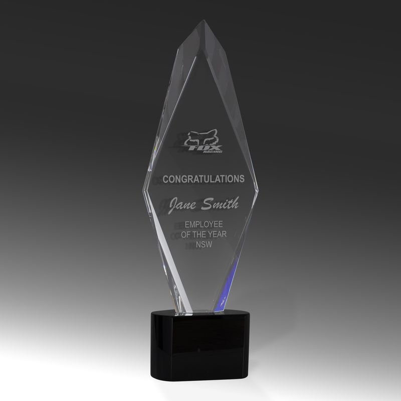 Black Crystal Arrow Crystal Award 190mm