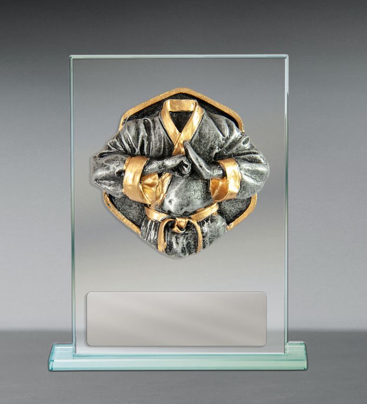 Martial Arts Glass Trophy 170mm