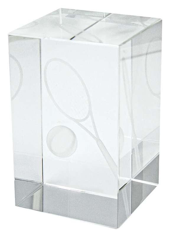 Tennis Crystal Block Award