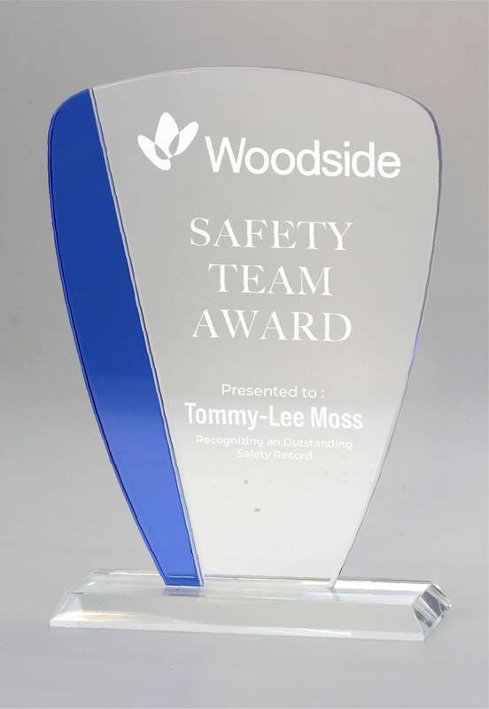 Glass Award Blue Edge