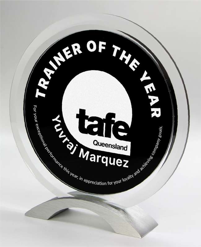 Glass Award Black Circle