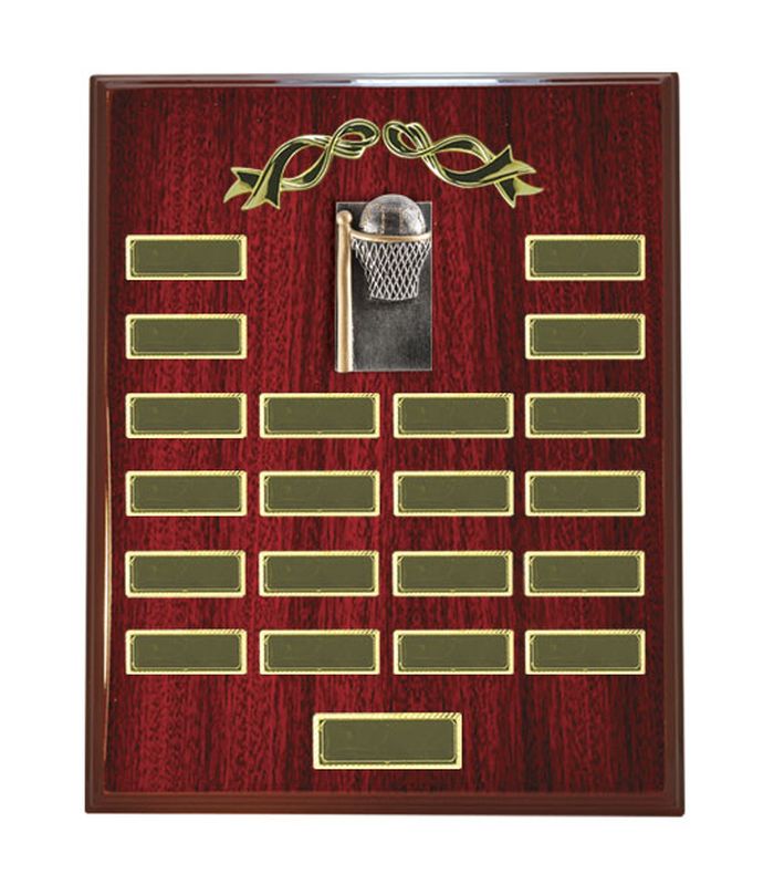 Plaque Perpetual Netball 375mm