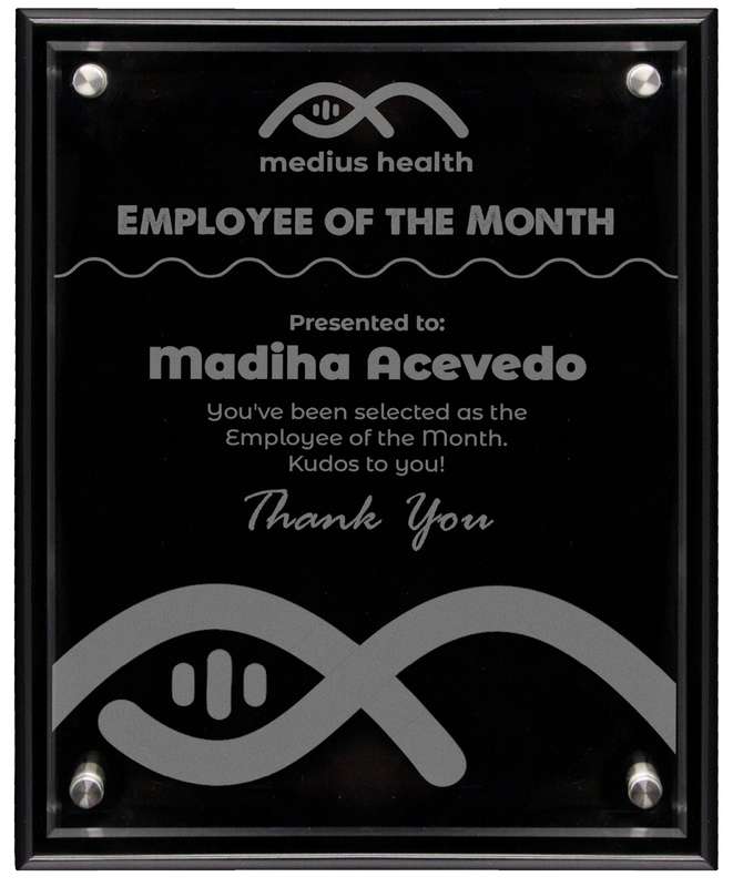Plaque With Acrylic Black – 330mm X 267mm