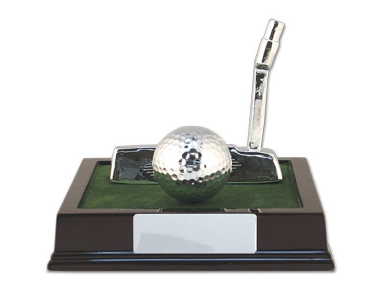 Golf Putter Ball on Base Trophy 115mm