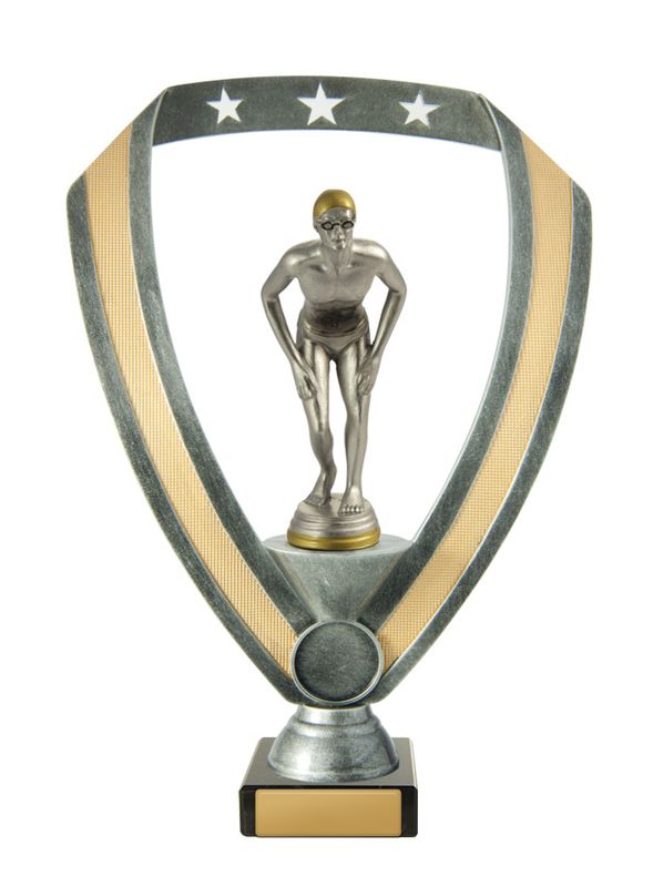 Figure Backstand Base Swimming Trophy 240mm