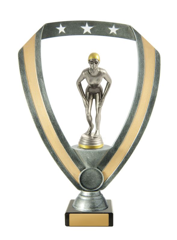 Figure Backstand Base Swimming Trophy 240mm
