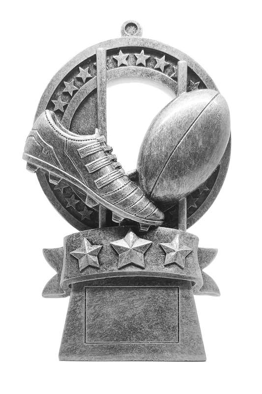 Star Medal Rugby Large Resin